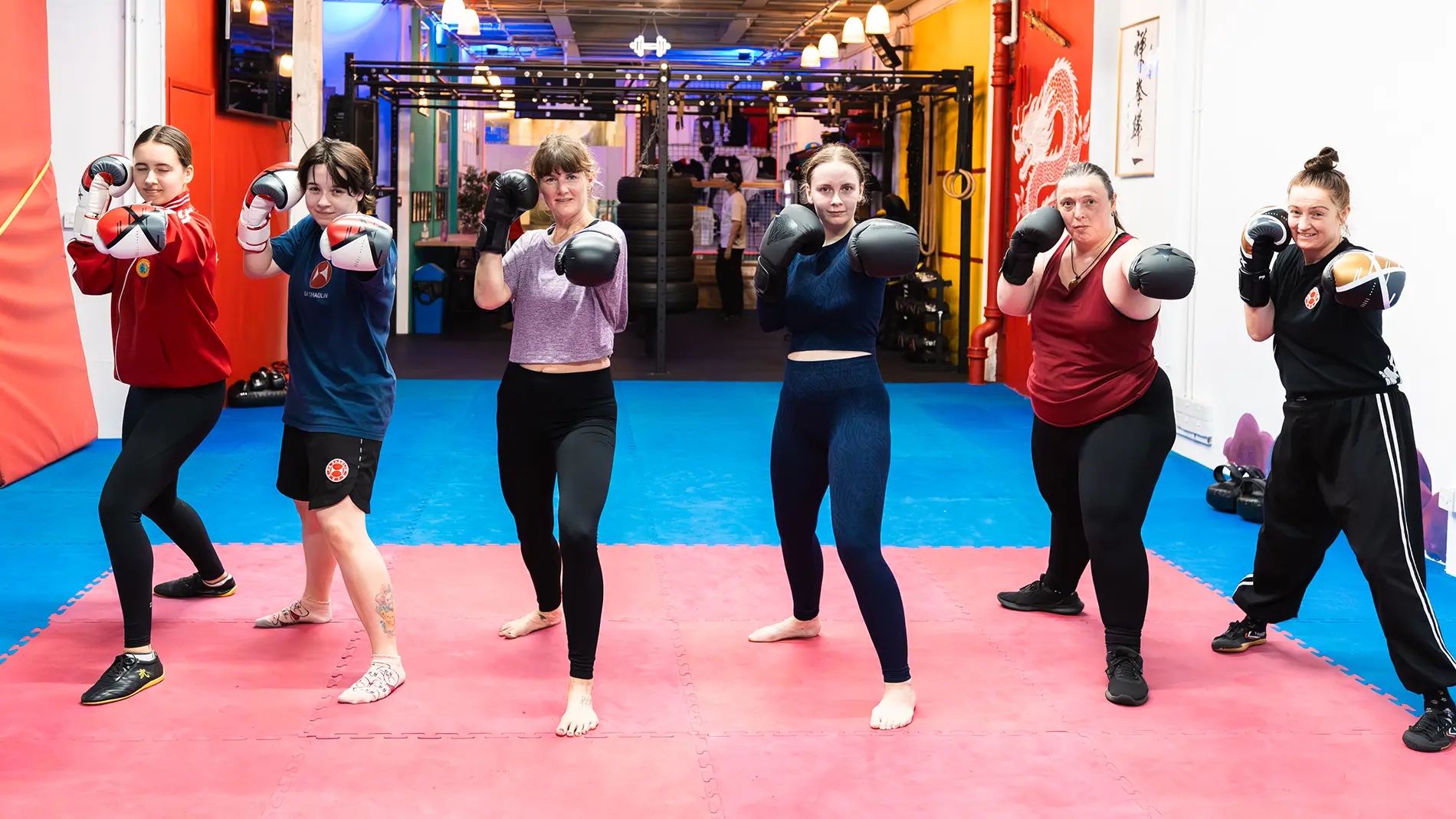 Women's Sanda Kickboxing Training