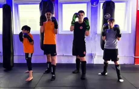Teen Warriors Sanda Kickboxing training